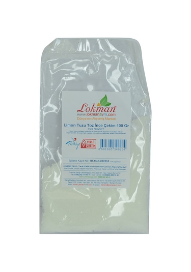 Lokman Avm Limon Tuzu Toz İnce Çekim 100 G