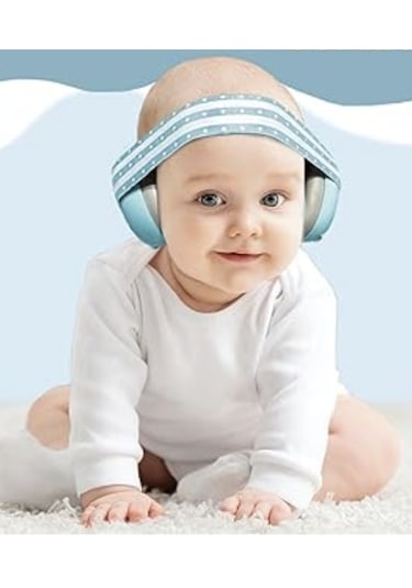 Snapbuy Bebekler İçin Gürültü Önleyici Kulaklık, Çocuklar İçin Ses Yalıtımlı Kulak Koruyucu Mavi