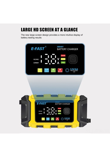 Tenfowee E-fast Tk-360 12v Akıllı Şarj Cihazı - Araba Ve Motosiklet Aküleri İçin Hızlı Şarj 100-240v