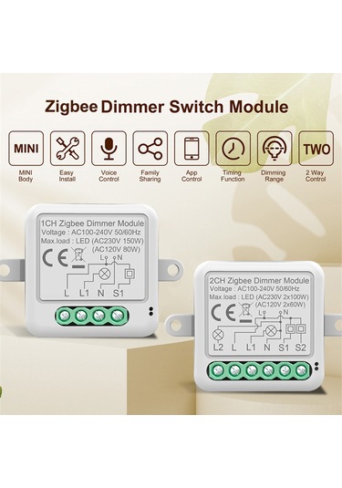 Suofeng Zigbee Aydınlatma Modülü: Uzaktan Işık Kontrolü Ve Google Home Uyumlu, 2 Kanallı Dimmer Anahtarı