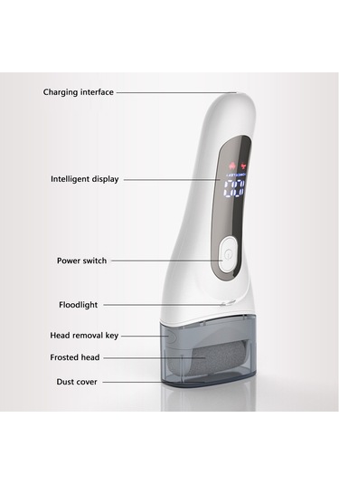 V-618 Dijital Ekranlı Elektrikli Ayak Nasır Sökücü Pedikür Aletleri Ayak Bakım Seti Siyah