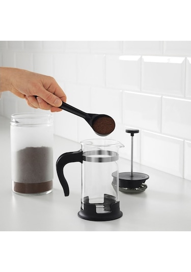 French Press 0,4 Litre Cam/paslanmaz Çelik Yükseklik: 17 Cm Çap: 8 Cm Siyah - Şeffaf
