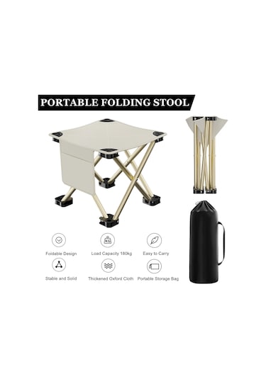 Portatif Katlanır Kamp Sandalyesi Siyah