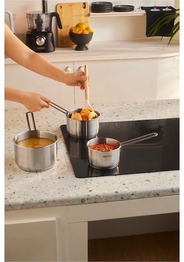 Karaca Fiorino İndüksiyon Tabanlı Çelik 3 Parça Mini Sütlük/Sosluk Set