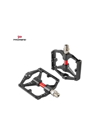 Sarissa T26 Çift Kovanlı Alüminyum Geniş Platform Du Peilin Rulman Bisiklet Pedalı Siyah