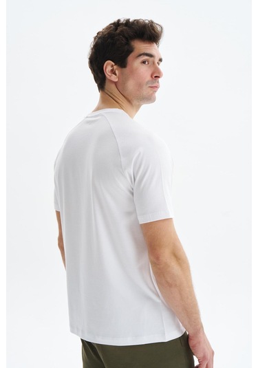 Arma Erkek Regular Fit Basic Reglan Kollu Süprem Bisiklet Yaka Tişört Y29344472202 Beyaz