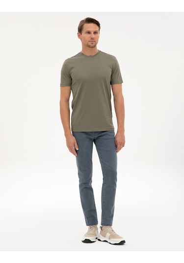 Pierre Cardin Erkek Haki Tişört Basic 50320102-vr027 Haki