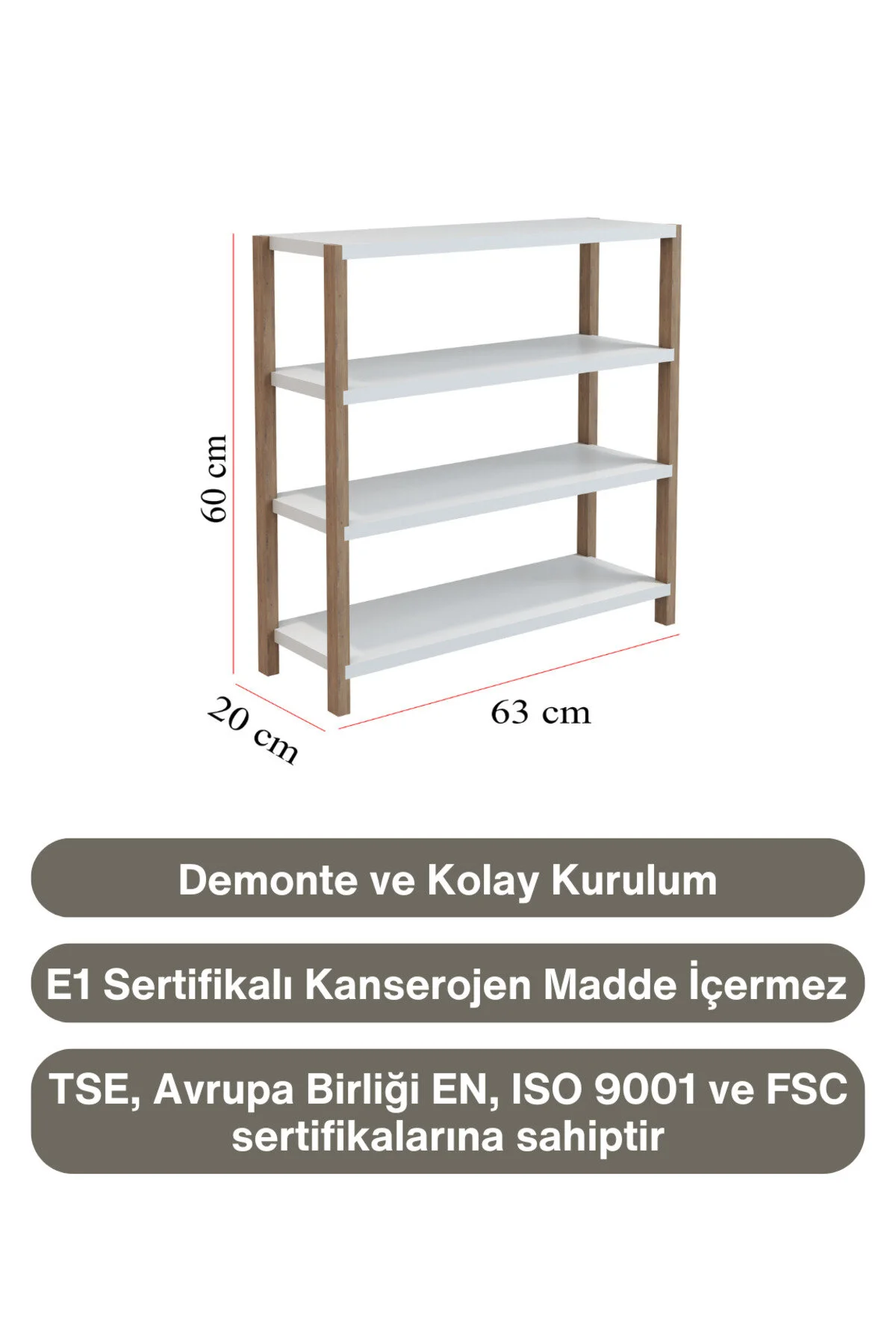Helsa 4 Raflı Ahşap Ayakkabılık -çok Amaçlı Dekoratif Raf, Organizer - Demonte Ve Kolay Montaj Beyaz Helsa 4 Raflı Ahşap Ayakkabılık -çok Amaçlı Dekoratif Raf, Organizer - Demonte Ve Kolay Montaj Beyaz