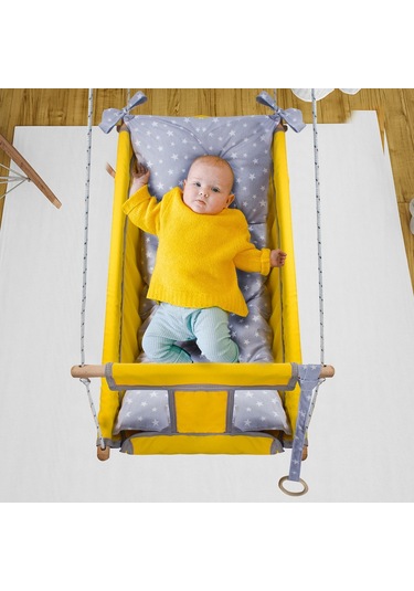 Bundera Kids Bebek Uyku Salıncağı Ahşap Hamak Beşik Salıncak