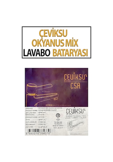 Okyanus Mix Lavabo Bataryası Krom