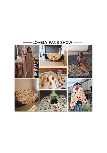 Gajeena 100cm Çaplı Burrito Tortilla Battaniye - Evde Koltuk Yatağı İçin Konforlu Kumaş Diğer