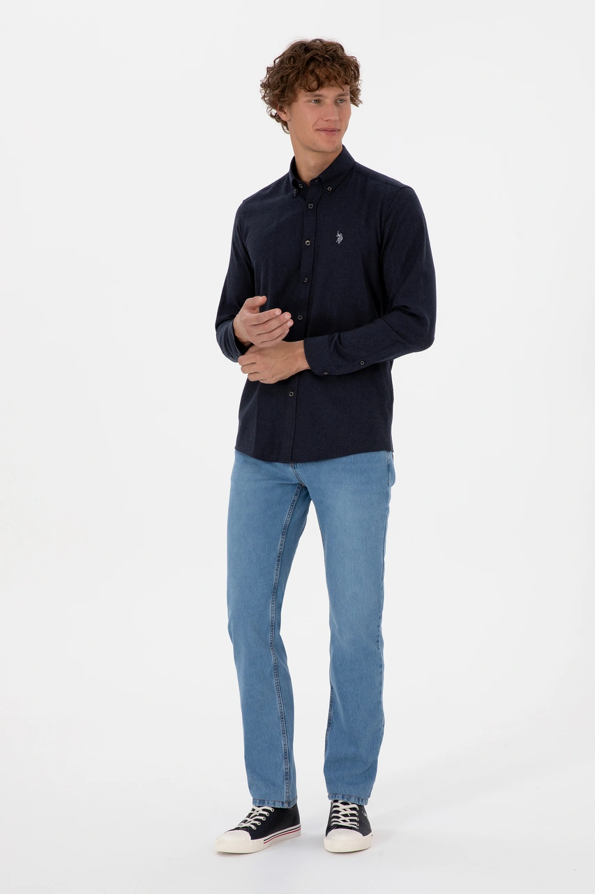 U.s. Polo Assn. Erkek Lacivert Gömlek Basic 50316721-vr033 Lacivert