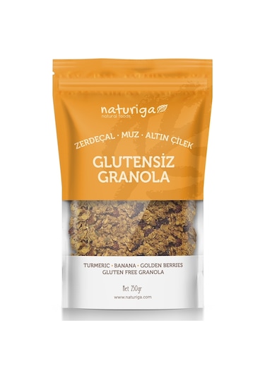 Naturiga Glutensiz Zerdeçal & Altın Çilek Granola 250 G