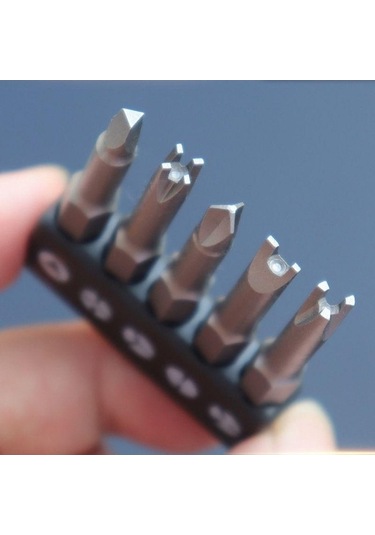 Pazly Y Üçgen Uçlu Tornavida Seti, Özel Noktalı İç Çapraz Bit, 50mm 5 Adet/takım