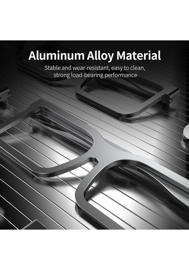 Pazly Bilgisayar Standı Alüminyum Alaşım, Dizüstü Tablet Standı, Katlanır, Taşınabilir, Gri/siyah/gül Altını