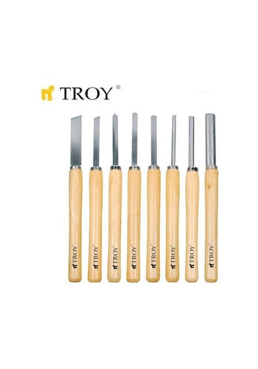 Troy T25008 Ahşap Torna Bıçak Seti 8 Parça
