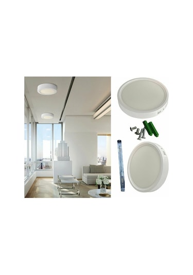 Cata Ct-5233 18W Sıva Üstü Led Armatür Metal Kasa 6400K Beyaz Işk Beyaz