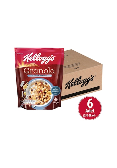 Kellogg's Karışık Meyveli Granola 6 x 250 G