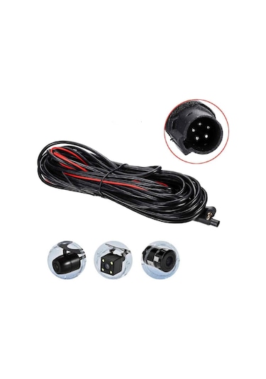 Araç Kamera Kablosu 5 Pin 2,5 mm 4 Boğum Araç Kamera Kablosu 10M