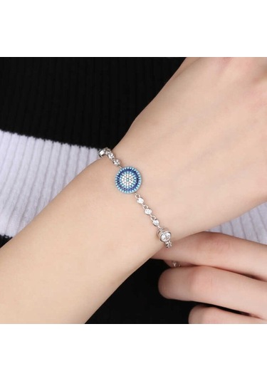 Casera's Gümüş Nazar Boncuklu Bileklik Csr2180026 Gümüş