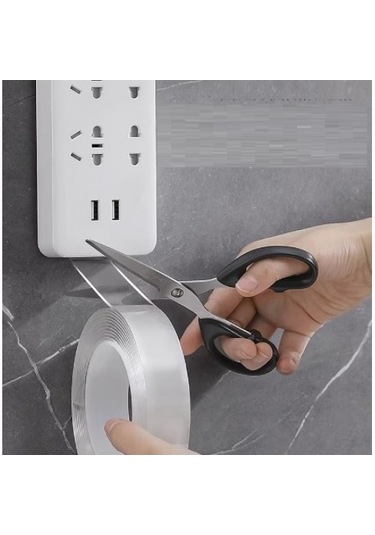 1m 3cm 1 Metre Çift Taraflı Şeffaf Bant