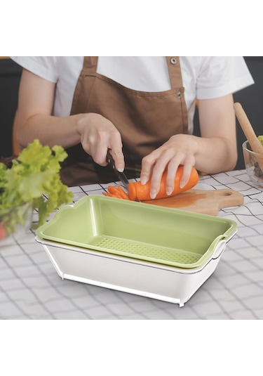 Suntek Drenaj Kevgir Kase Seti Havzası Ve Beyaz-yeşil-3-katlı