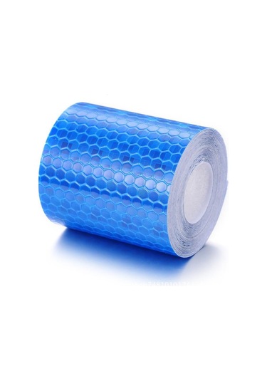 Mavi 5x300 Cm Uyarı Bandı Çıkartmalar Uyarı Işık Reflektörü Koruyucu Etiket Yansıtıcı Film Güvenlik İşareti