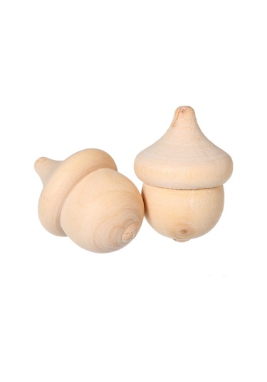 Qingmipy 10 Adet Meşe Palamudu Şekilli Ahşap Bebekler - Dıy Boyama Ve Dekorasyon İçin El Yapımı Ev Ve Parti Süsleri Diğer