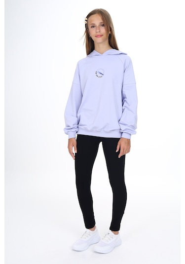 Toontoy Kız Çocuk Baskılı Taytlı Takım Koyu Mavi