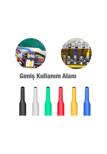 Ally 5 Renk Makaron Isı İle Daralan Kablo Seti 530 Adet