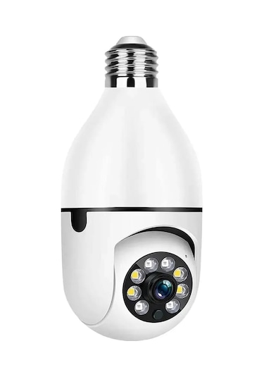 Akıllı Wifi Ampul Kamera V 380 Uygulma Kotrol Renkli Gece Görüş