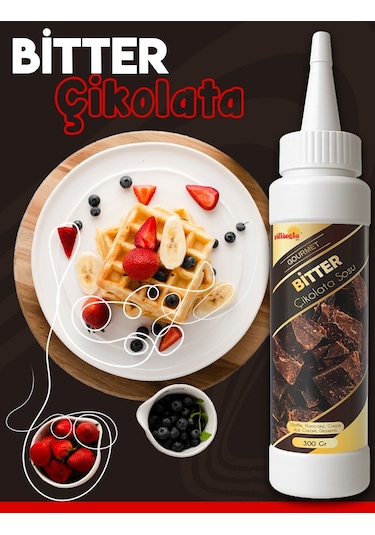 Bitter Çikolata Sos- Waffle & Pankek & Tatlı & Dondurma Sos-300gr