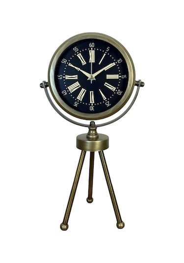 Zentime Eskitme Vintage Üç Ayaklı Duvar Saati Çok Renkli
