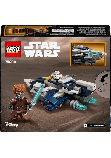 LEGO® Star Wars: Klon Savaşları Plo Koon'un Jedi Starfighter™ Mikro Savaşçısı 75400 - 6 Yaş ve Üzeri Çocuklar için Oyuncak Yapım Seti (89P)