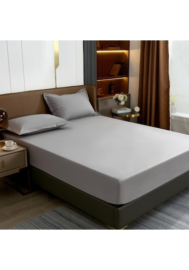 Novahub İdrar Geçirmez Yatak Örtüsü 90x200cm, Su Geçirmez Kaymaz, Nefes Alabilir, Rahat, Yatak Odası İçin Gri Gri