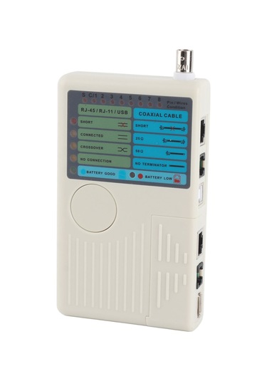 Lemestar Rj45/rj11/usb/bnc Kablolarını Test Eden Taşınabilir Ağ Kablosu Testeri - Utp/stp Lan İzleyici, Led Ve Sesli Bildirim Pil Dahil Değil