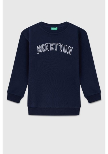United Colors Of Benetton Erkek Çocuk Bnt-b23342 Sweatshirt Lacivert-2129 Lacivert