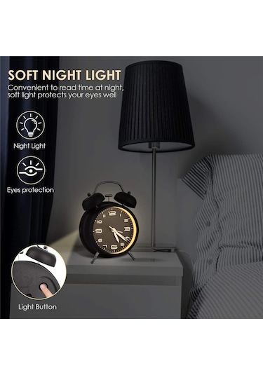 4 Inç Ikiz Çan Yüksek Sesli Çalar Red