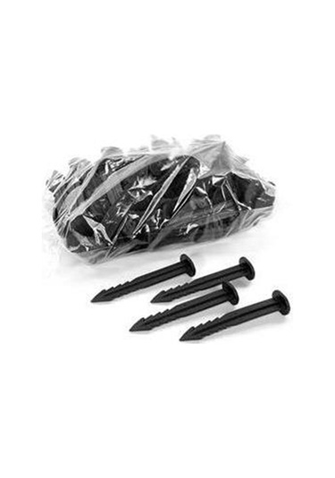 Çim Sınırlayıcı Siyah  Sabitleme Kazığı 1 Paket 50 Adet