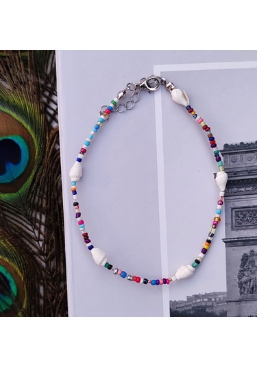 Allegro Deniz Kabuklu Renkli Kadın Halhal Çok Renkli