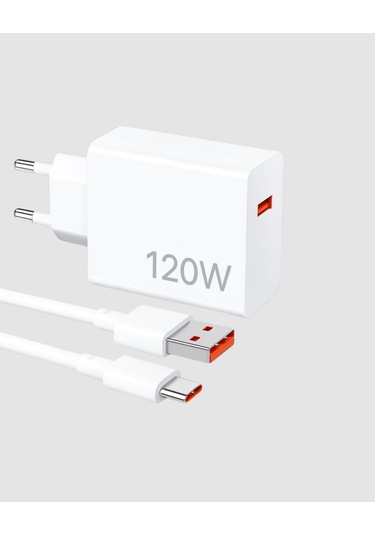 120w Süper Hızlı Şarj Adaptörü - Type-c Kablo Dahil, Yüksek Voltaj Korumalı