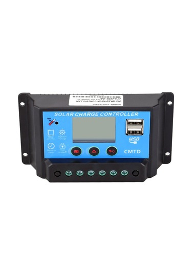 Konesam 12/24v Otomatik Algılama 10a Solar Kontrolörü - Lcd Ekranlı, Sıcaklık Tamiri, Çift Çıkışlı Şarj-deşarj Cihazı Cmtd-a2410