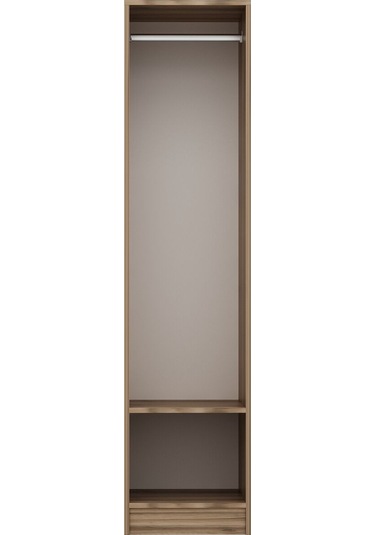 Minar Kale 1 Kapaklı Dolap Mebran Panjur 190cm - Dore/kumtaşı - Askılıklı Çok Renkli