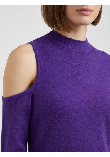 Neohit Omuz Dekolteli Triko Elbise 183652146 Koyu Mor