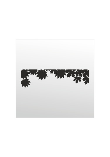 Folyo Sticker Yaprak Deseni 90 Cm Uzunluk Siyah