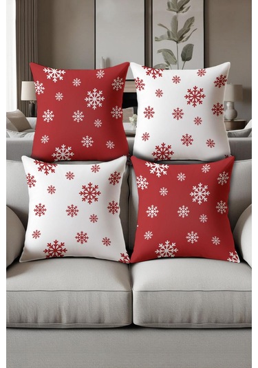 Dijital Baskılı Yumuşak Dokulu 4 Lü Kırlent Kılıfı Takımı 43x43 Cm Krl0051 Renkli