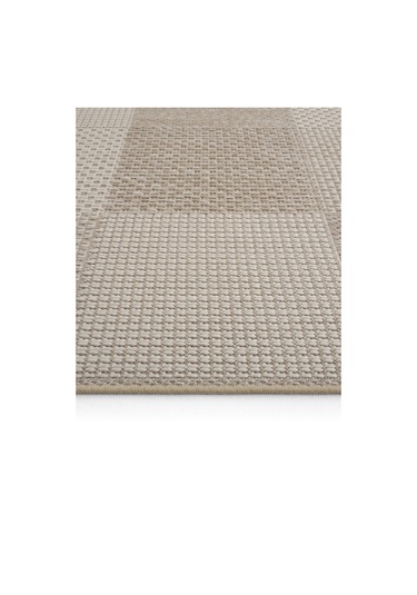 Cool Halı Grande 01 Bej Balkon Kilimi Dama Desen Halı Yolluk İnce Antre Kaymaz Tabanlı Mutfak Kilimi