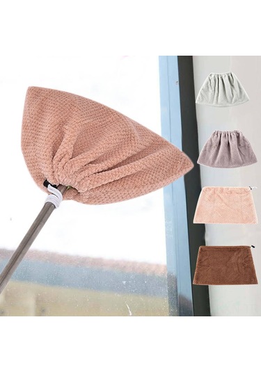 Kosona Halka Yıkama Ve Süpürme 2'li Fonksiyonlu, Kalın Su Emici Ananas Desenli Bez, Pembe Esnek Tip Opp Paketli