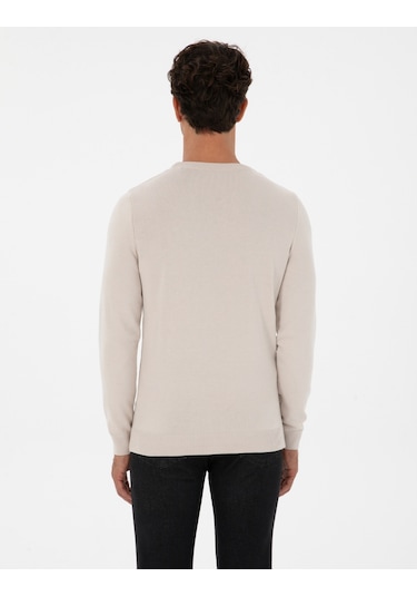 Pierre Cardin Erkek Krem Kazak /triko 50315509-vr071 Krem
