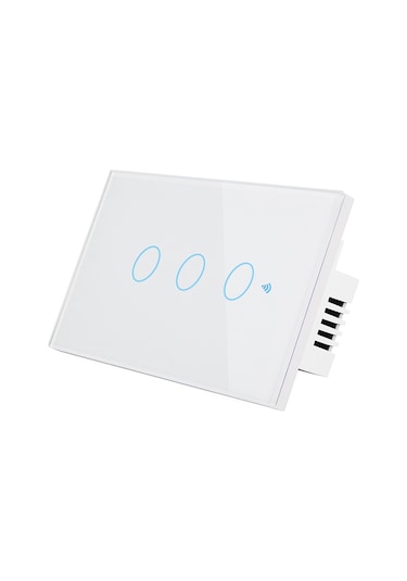 Teltree Tuya Akıllı Anahtar - Alexa Ses Kontrolü, 3 Yollu, Wifi Uzaktan Kumandalı, Sıfır/nötr Uyumlu, Beyaz 1-gang